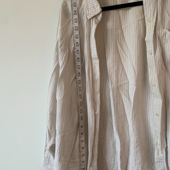 White/pumice grey Wilfred Free Boyfriend Button-Up Shirt - Picture 5 of 6